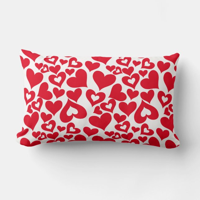 Valentine Hearts Throw Pillow (Front)
