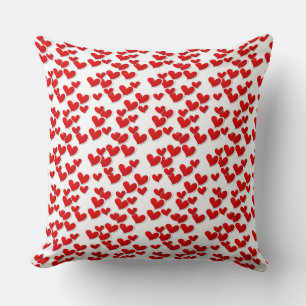 Valentine Hearts Throw Pillow