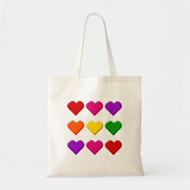 Valentine Hearts Tote Bag (Front)