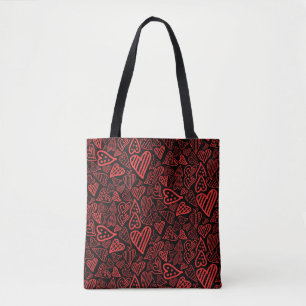 Valentine_hearts tote black 