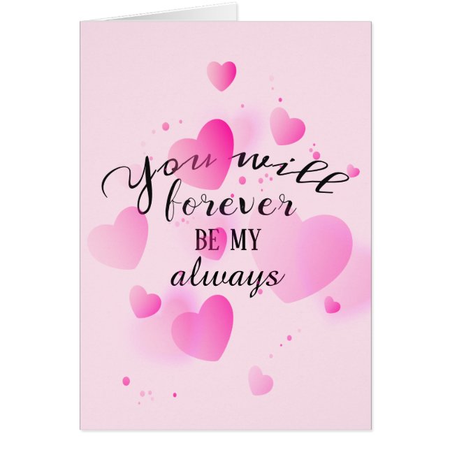 Valentine Hearts with Love Quote Cards (Front)