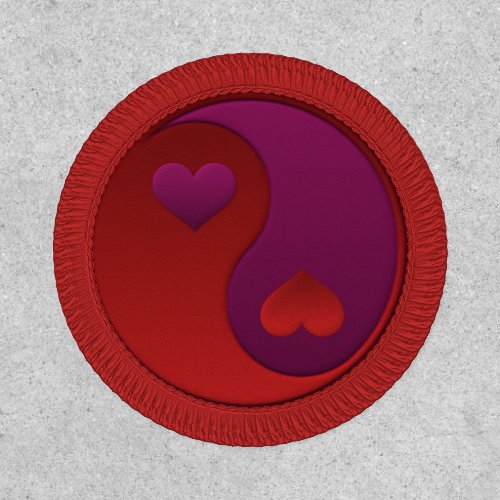 Valentine Hearts Yin Yang Patch