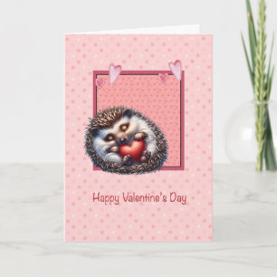 Valentine Hedgehog or Porcupine Card