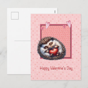 Valentine Hedgehog or Porcupine Card
