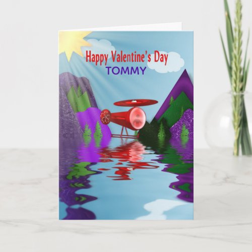 VALENTINE _ HELICOPTER _ NAME INSERT _ MOUNTAINS HOLIDAY CARD