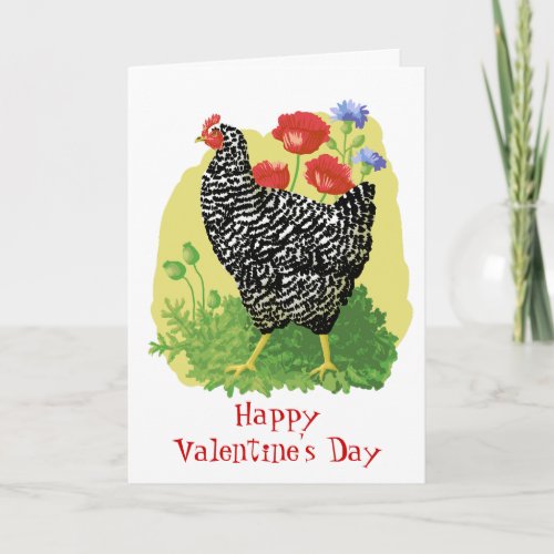 Valentine Hen Card