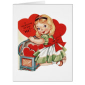 Valentine Hi and Little Girl Big Greeting Card (Front)