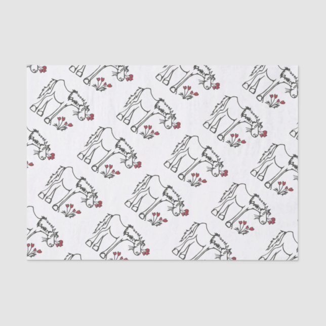 Valentine Horse Tissue Paper (Front)