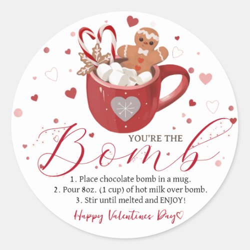 Valentine Hot Chocolate Bomb Sticker