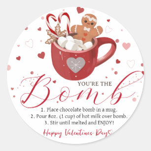 Valentine Hot Chocolate Bomb Sticker