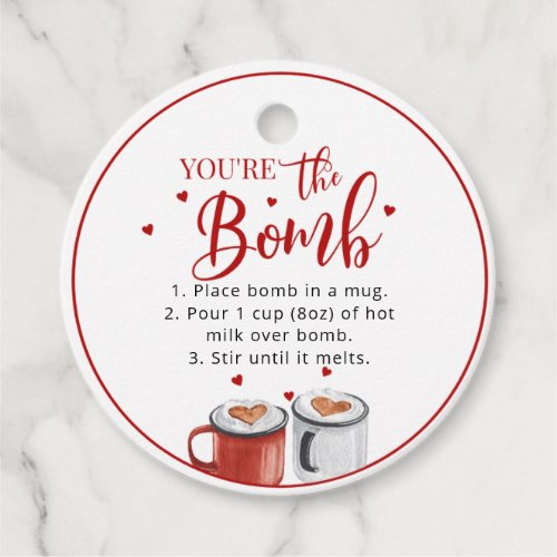 Valentine Hot chocolate bomb tag