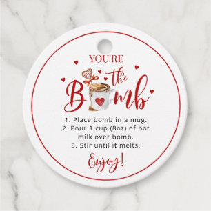 Valentine Hot chocolate bomb tag