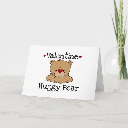 Valentine Huggy Bear T_shirts and Gifts Holiday Card