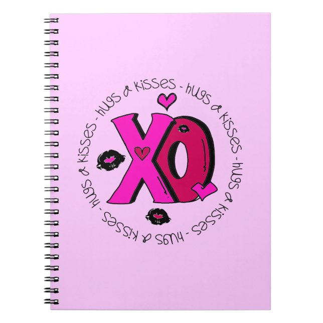 Valentine Hugs and Kisses Notebook (Front)