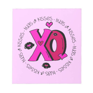 Valentine Hugs and Kisses Notepad