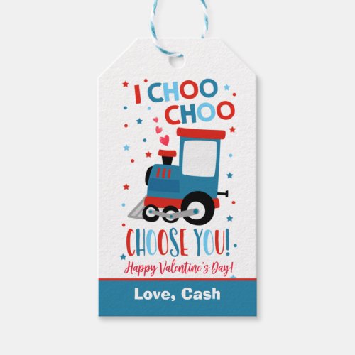 Valentine I Choo Choo Choose You School Classroom Gift Tags