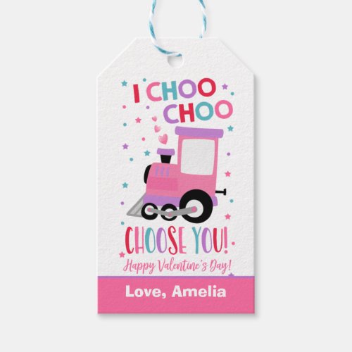 Valentine I Choo Choo Choose You School Classroom Gift Tags