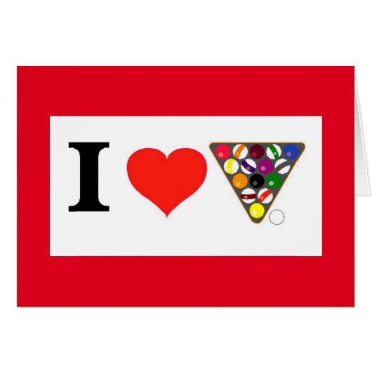 Valentine I Love Pool and You (Front Horizontal)