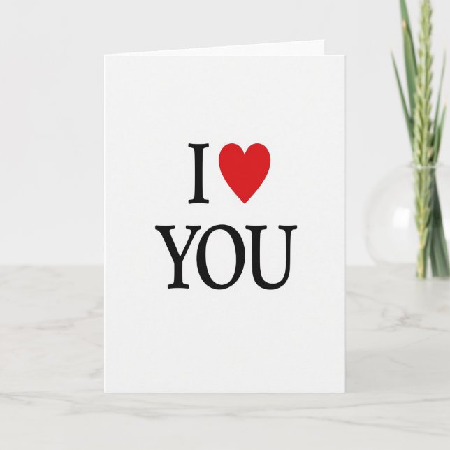 Valentine I Love You Card (Front)