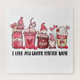 Valentine I Love You Gnome Matter What Jigsaw Puzzle