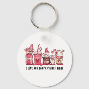 Valentine I Love You Gnome Matter What Keychain