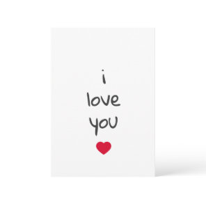 Valentine I Love You Heart Card
