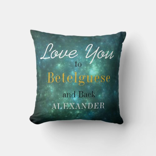 Valentine I Love You to the Moon and Back Throw Pillow