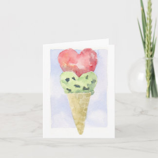 Valentine Ice Cream - Note Card