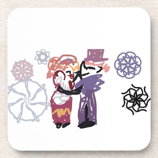 Valentine joy beverage coaster (Front)