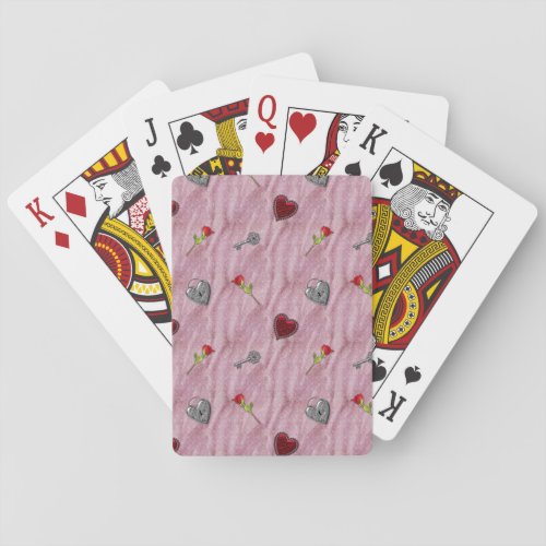 Valentine Key to My Heart Poker Cards