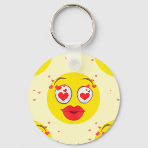 Valentine kiss Emoji Keychain
