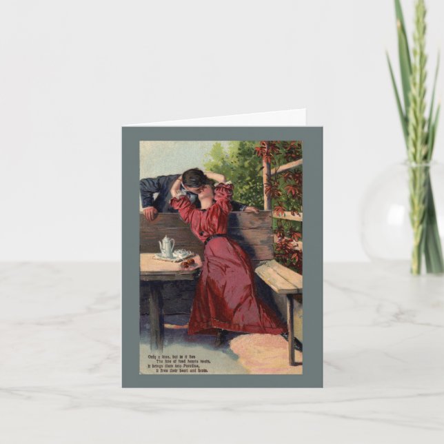 Valentine Kiss Vintage Card (Front)