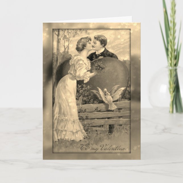 Valentine Kiss - Vintage Valentine Card (Front)