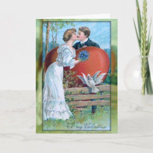 Valentine Kiss - Vintage Valentine Card