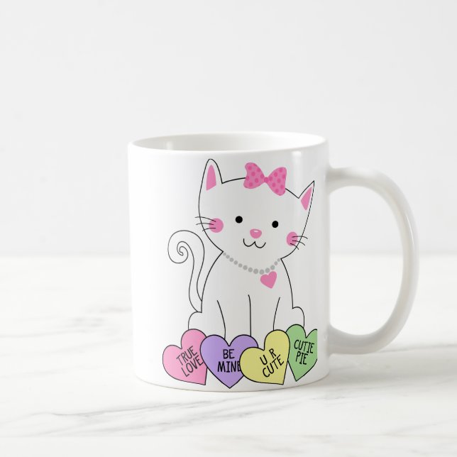 Valentine Kitty Coffee Mug (Right)