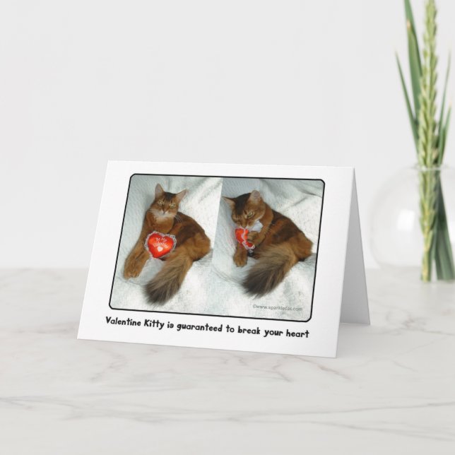 Valentine Kitty Heartbreaker Card (Front)