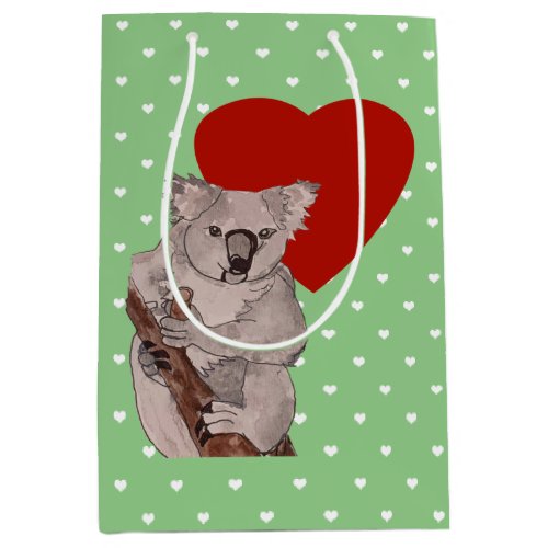 Valentine Koala Medium Gift Bag