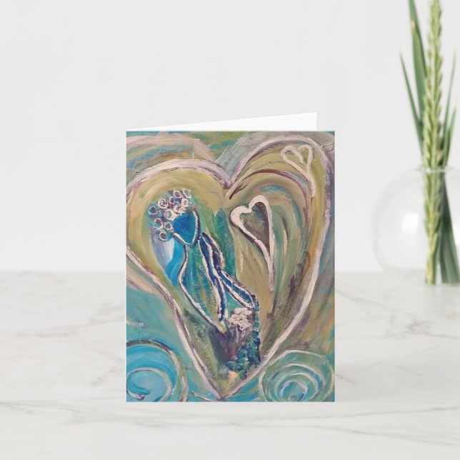 Valentine Lady blank greeting card (Front)