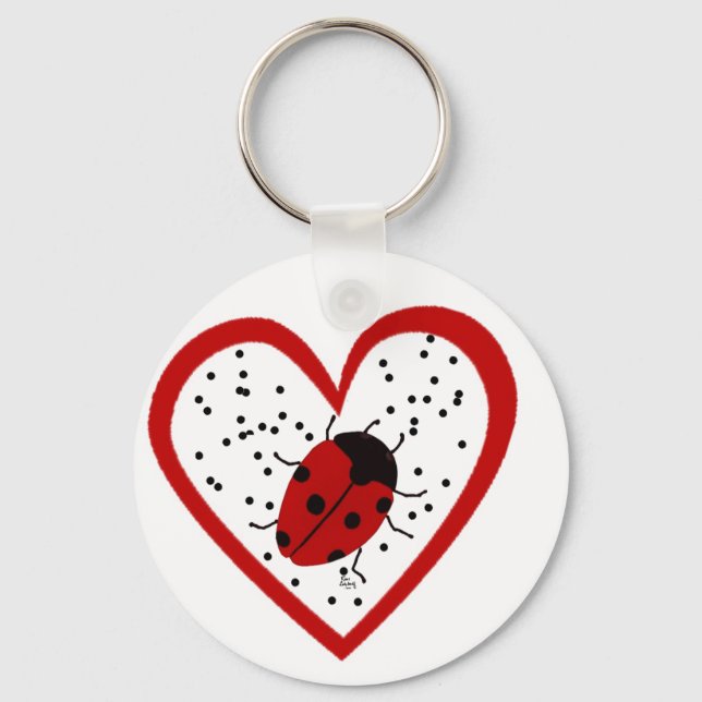 Valentine Ladybug Keychain (Front)