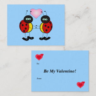 Valentine Ladybugs in Love Mini Kids Cards