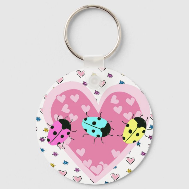 VALENTINE LADYBUGS KEYCHAIN (Front)
