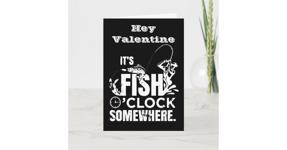 VALENTINE "LET'S HOOK UP" FISHERMAN LOVE CARD | Zazzle