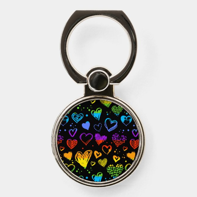 Valentine LGBT Heart iPhone Holder | Ring Stand (Front)