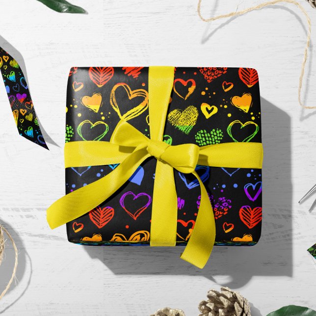 Valentine LGBT Hearts | Valentine Gift Wrap (Creator Uploaded)