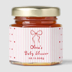 Valentine Little Sweetheart Baby Shower Honey Jar Favors