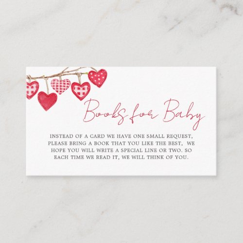 Valentine Little Sweetheart Books for Baby Enclosure Card