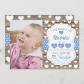 Valentine Little Sweetheart First 1st Birthday Invitation (Front/Back)