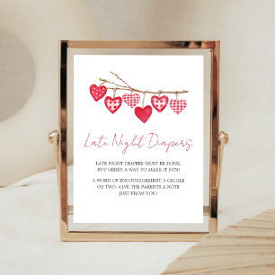 Valentine Little Sweetheart Late Night Diapers Poster