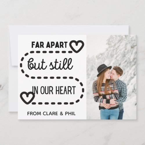 valentine long distance love photo holiday card