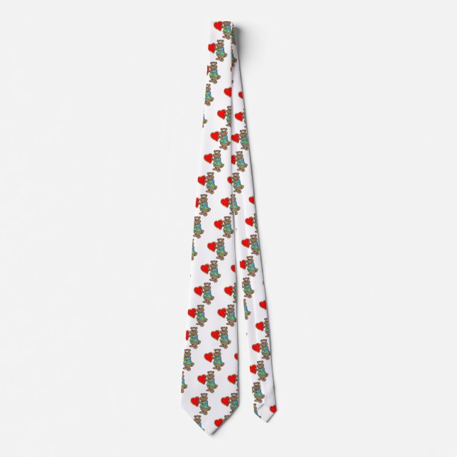 Valentine Love Bear Tie (Front)